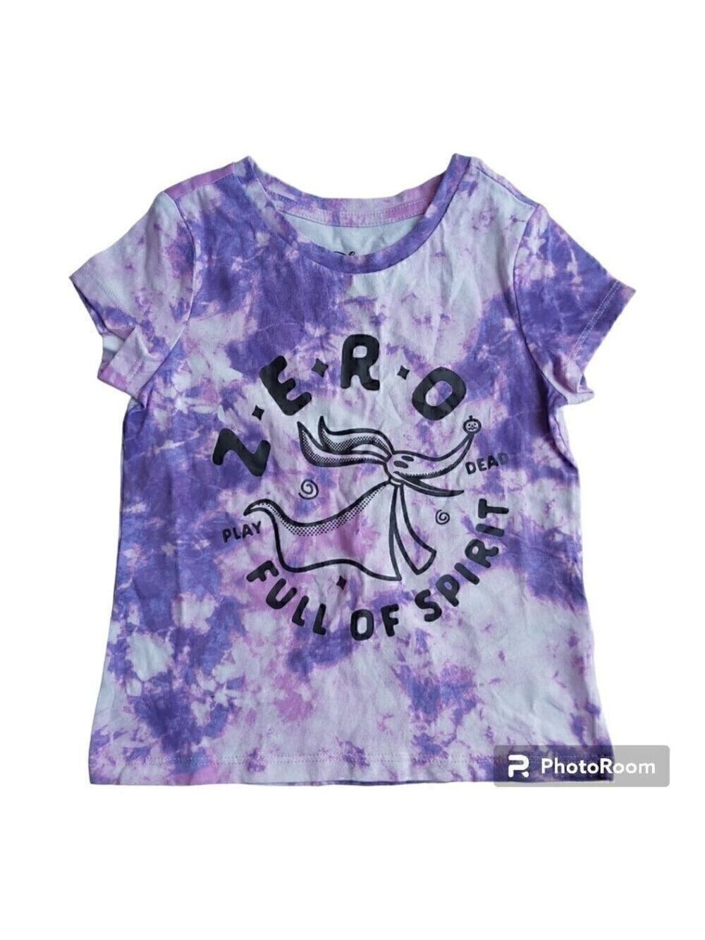 Disney Zero Full of Death Girls Tie Dye T-Shirt XS |100% Cotton Short Sleeve Top